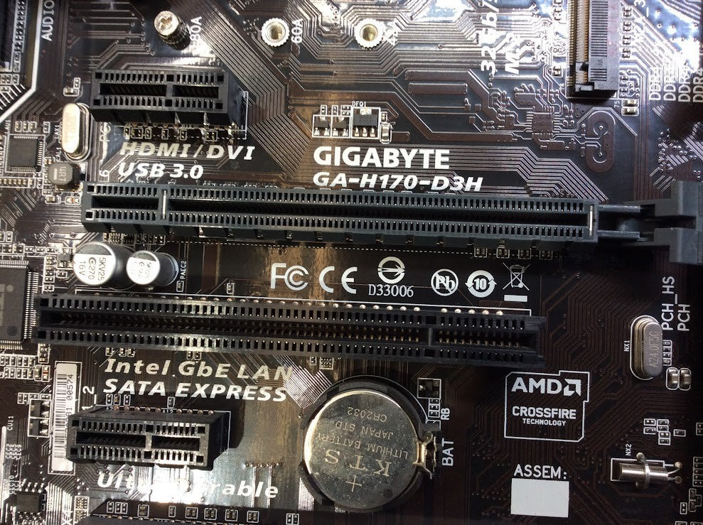 GIGABYTE GA-H170M-D3H Motherboard microATX DDR4 HDMI DVI VGA Intel H170 [AU]