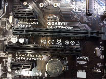 GIGABYTE GA-H170M-D3H Motherboard microATX DDR4 HDMI DVI VGA Intel H170 [AU]
