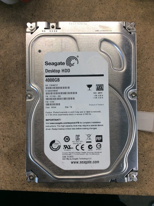 Seagate 4TB Desktop 3.5" HDD SATA ST4000DM000 Hard Disk Drive SIlver Au Seller