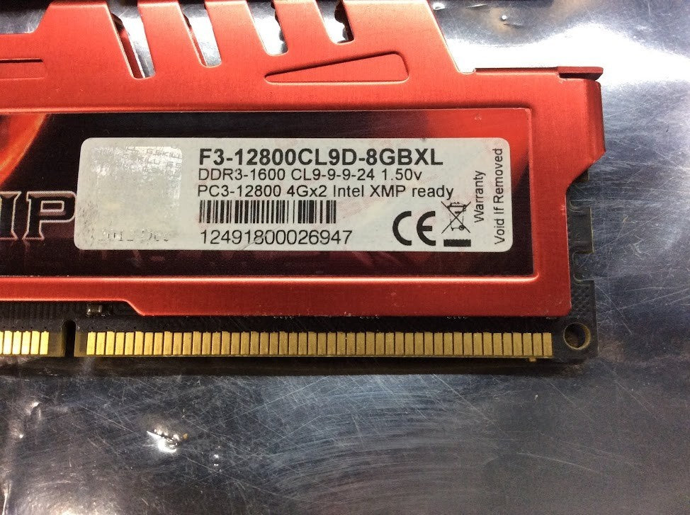 G.Skill RipjawsX F3-12800CL9D-8GBXL DDR3 1600MHz Desktop Memory KIT OF 2 [AU]