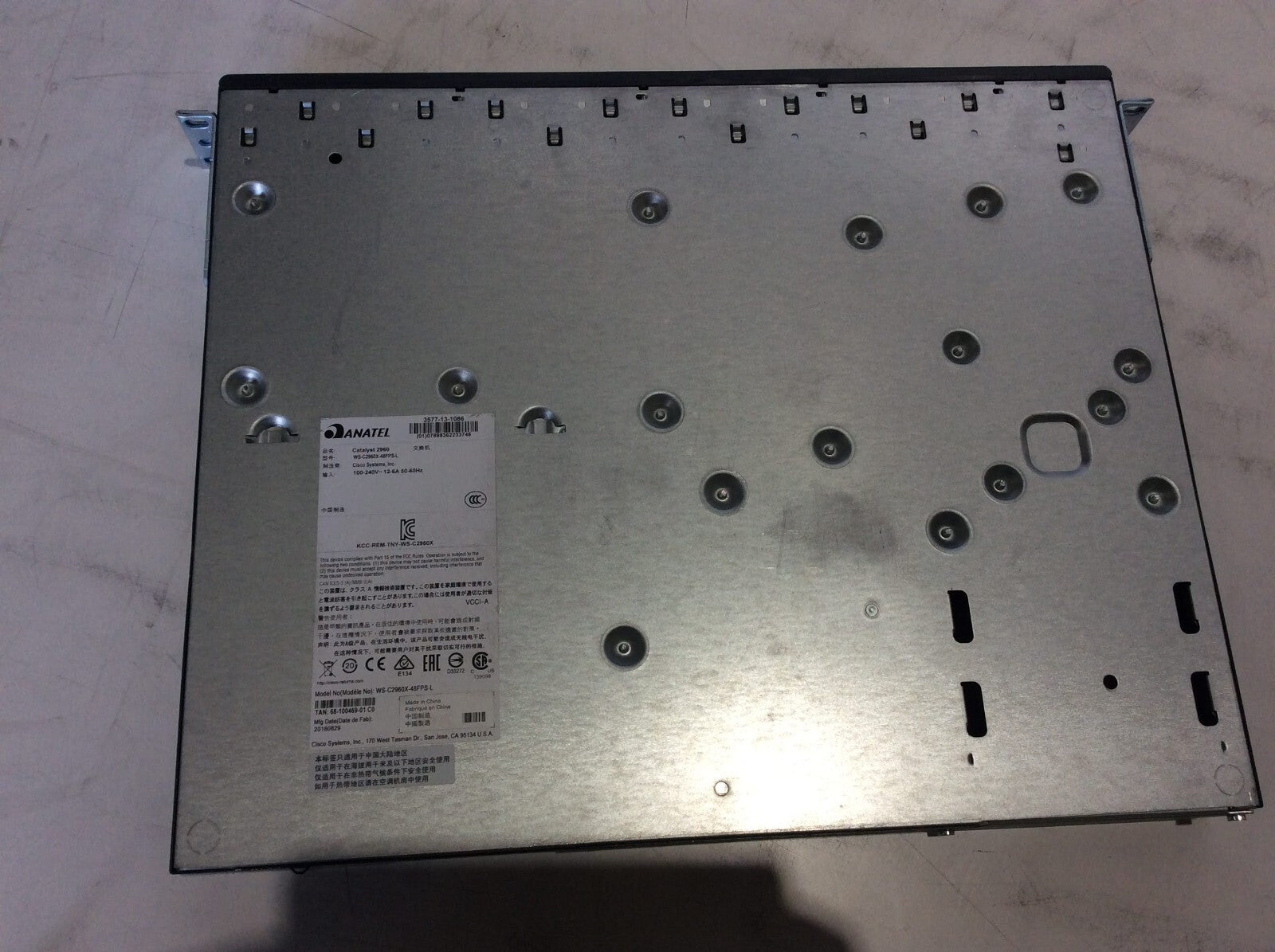 Cisco WS-C2960X-48FPS-L 48 GIGE POE Switch 4 x 1G SFP LAN Base Test & Reset