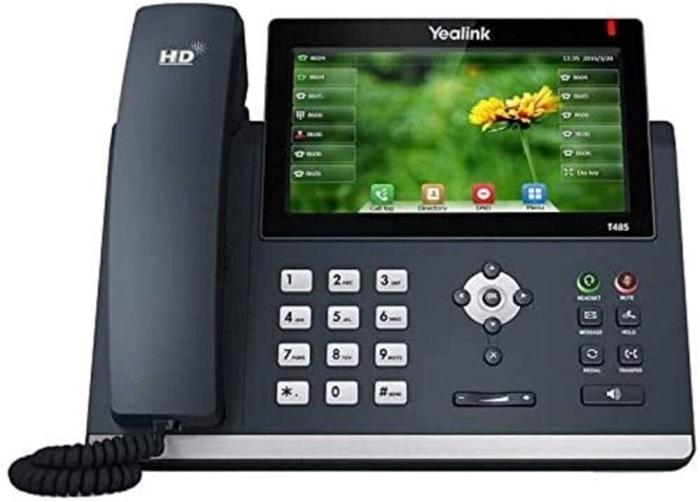 Yealink SIP-T48S VOIP Ultra-elegant Gigabit IP Phone 16 Lines 7" TouchScreen PoE