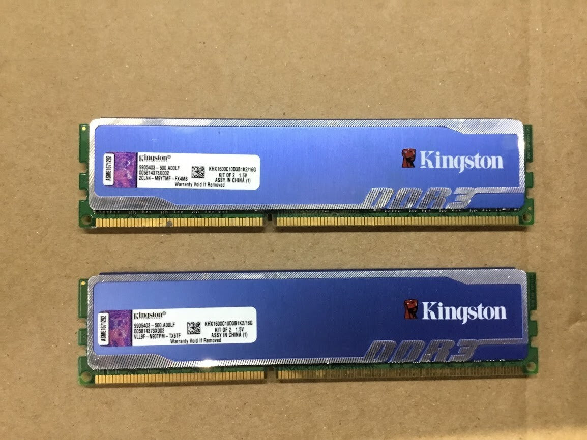 Kingston HyperX blu KHX1600C10D3B1K2/16G (2 x 8GB) Desktop Memory Au Seller