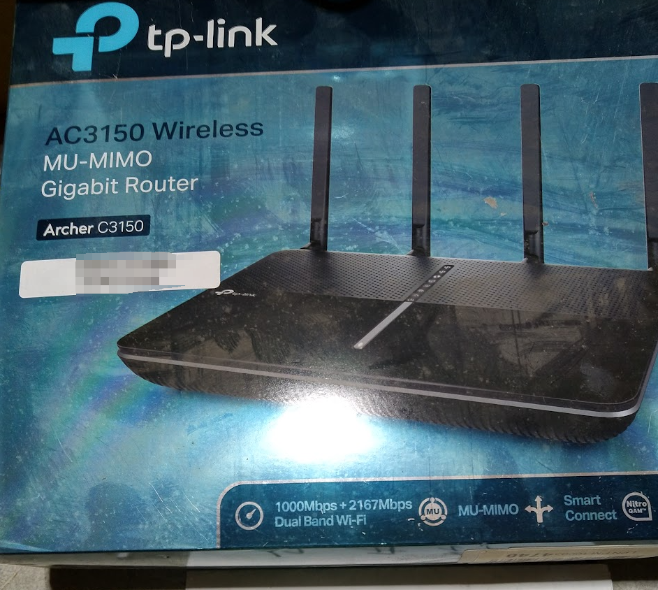 Opened TP-LINK Archer C3150 MU-MIMO Gigabit Wi-Fi Wireless LAN Router Au Seller