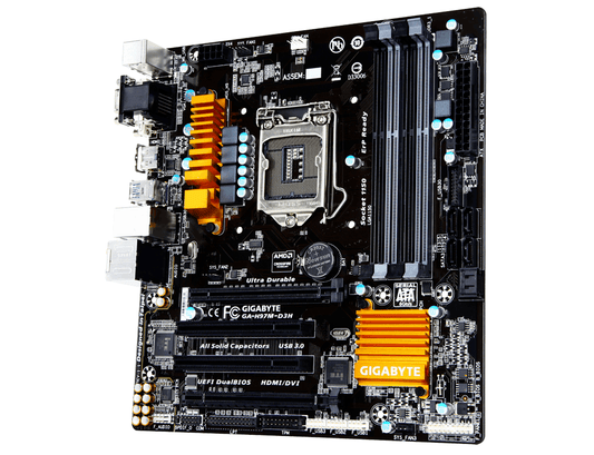 GIGABYTE GA-H97M-D3H Motherboard microATX DDR3 LGA 1150 HDMI VGA DVI Intel H97