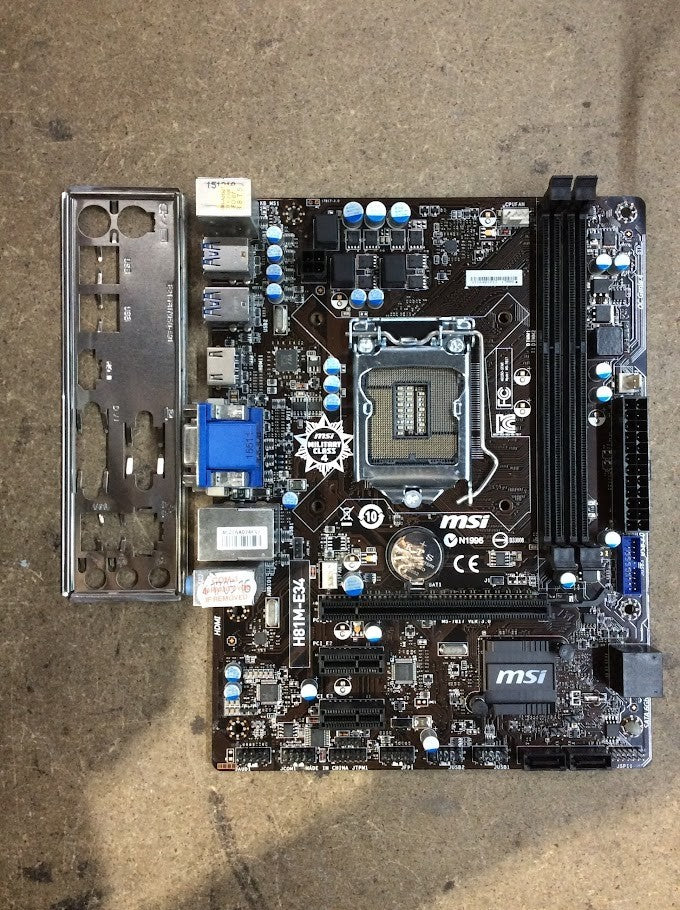 [AU] MSI H81M-E34 Motherboard DDR3 microATX LGA 1150 DVI VGA HDMI Intel H81