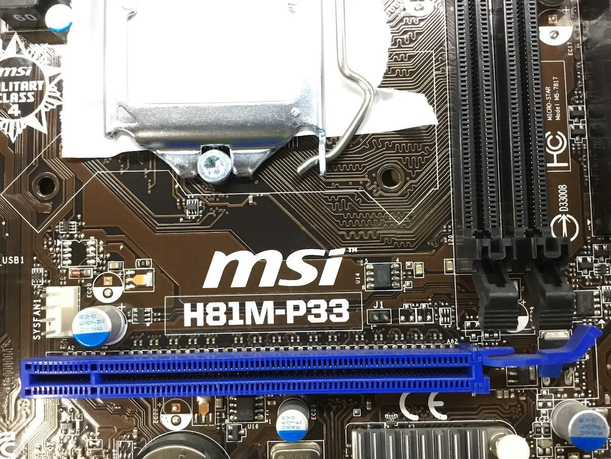 MSI H81M-P33 Motherboard mATX LGA 1150 DDR3 VGA DVI Intel H81 Tested Au Seller