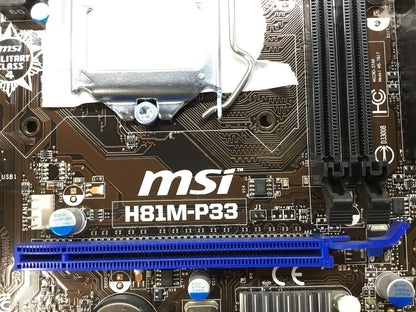 MSI H81M-P33 Motherboard mATX LGA 1150 DDR3 VGA DVI Intel H81 Tested Au Seller