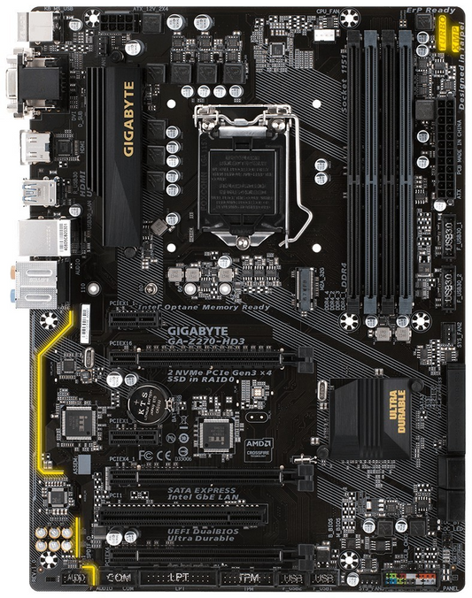 GIGABYTE GA-Z270-HD3 Motherboard ATX DDR4 LGA 1151 VGA HDMI DVI Intel Z270 [AU]