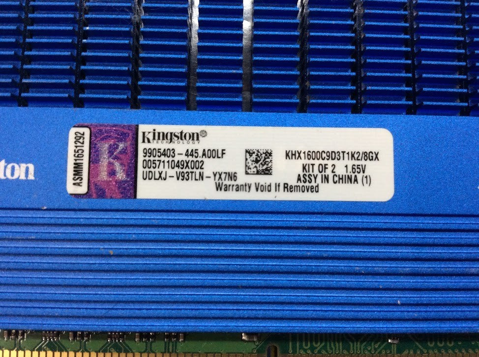 Kingston HyperX KHX1600C9D3T1K2/8GX DDR3 Desktop Memory KIT OF 2 [AU Seller]