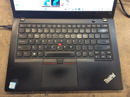 Lenovo ThinkPad T480s Laptop 14" i7-8650U 8GBRAM 256GBSSD USB-C Win 11 Black A-