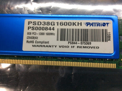 Patriot Signature PSD38G1600KH DDR3 1600MHz Desktop Memory KIT OF 2 [AU Seller]