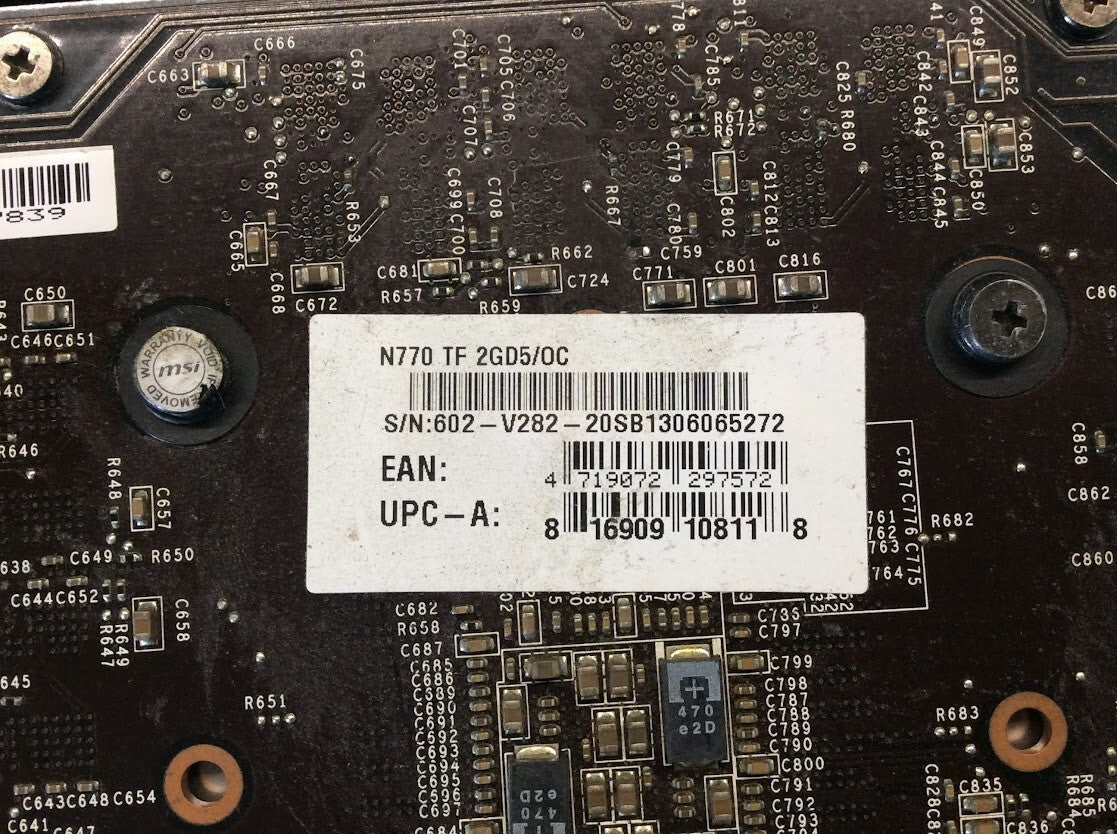 MSI NVIDIA GeForce GTX N770 TF 2GD5/OC Video Card DisplayPort HDMI DVI Au Seller
