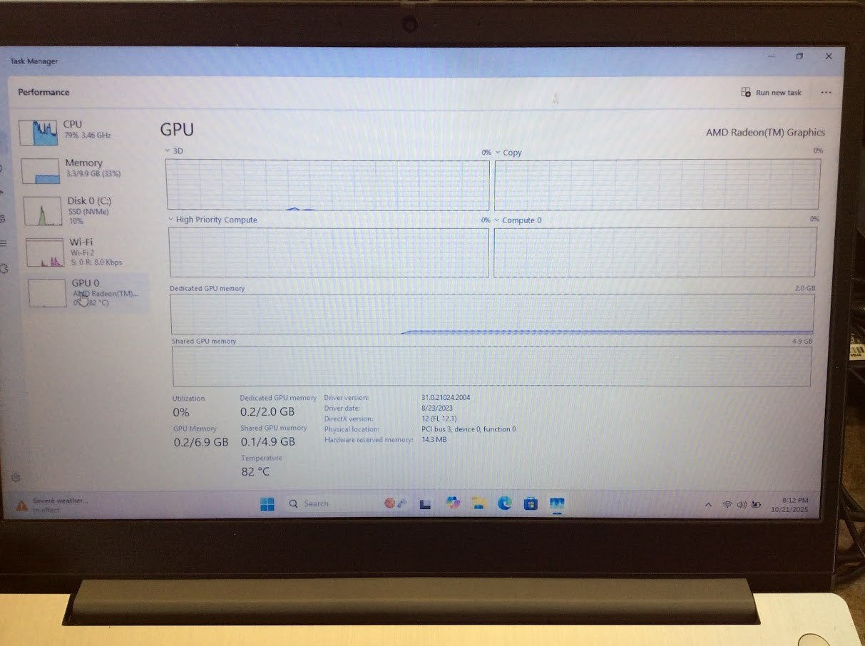 Lenovo IdeaPad 3 15ADA05 Laptop 15.6" AMD Ryzen 3 3250U 12GBRAM 256GBSSD HDMI A+