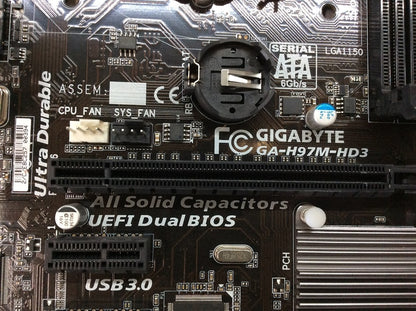 GIGABYTE GA-H97M-HD3 Motherboard micro ATX DDR3 LGA 1150 VGA HDMI DVI Intel H97