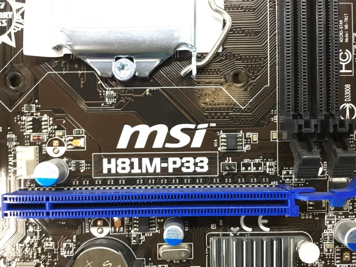 MSI H81M-P33 Motherboard micro ATX LGA 1150 DDR3 USB3.0 VGA DVI Intel H81 Tested