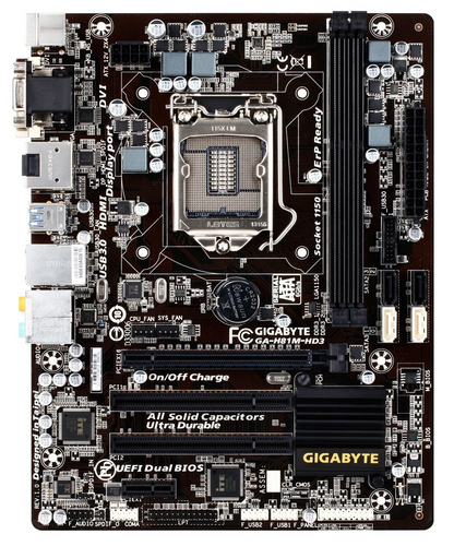 GIGABYTE GA-H81M-HD3 Motherboard mATX DDR3 LGA 1150 VGA DVI HDMI DP Intel H81