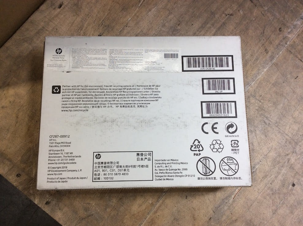 New HP LaserJet CF287XC Black Toner Cartridge for HP M506/MFP M527/Pro M501
