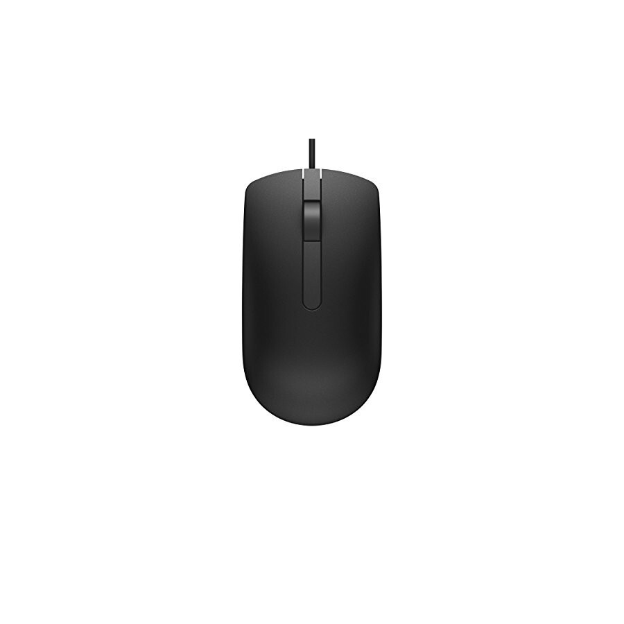 DELL MS116T1 Optical Wired Mouse USB Wheel Scroll Black Tested Au Seller