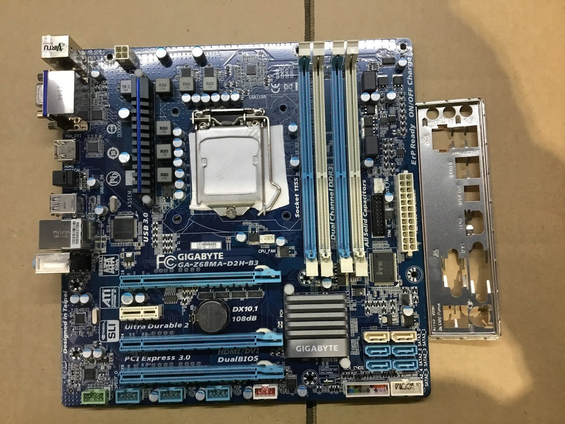 GIGABYTE GA-Z68MA-D2H-B3 Motherboard mATX LGA 1155 DDR3 VGA DVI HDMI Intel Z68