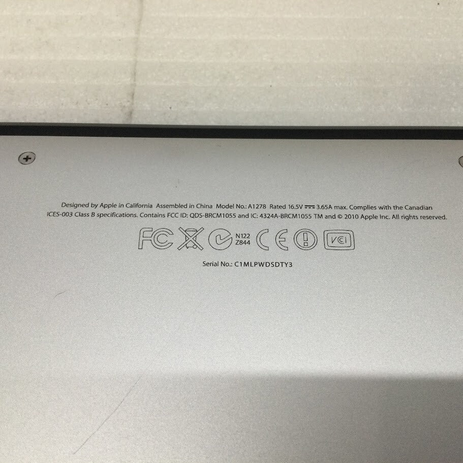 Apple MacBook Pro A1278 Laptop 13.3in i5-3210M 4GBRAM 500GB Silver EMC2554 A-