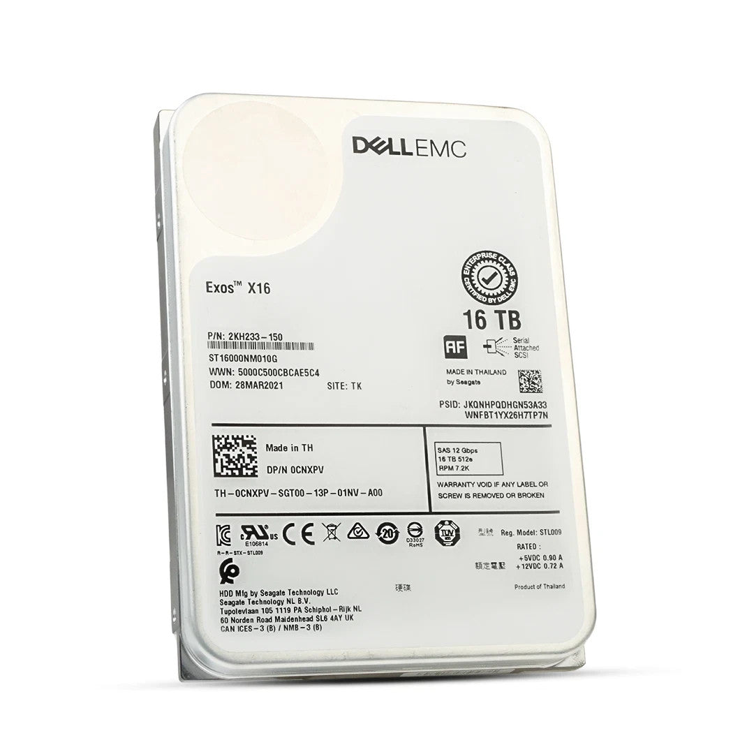 [AU]Dell EMC ST16000NM010G Exos X16 16TB 3.5" 7200RPM SAS 12/Gbs Hard Disk Drive