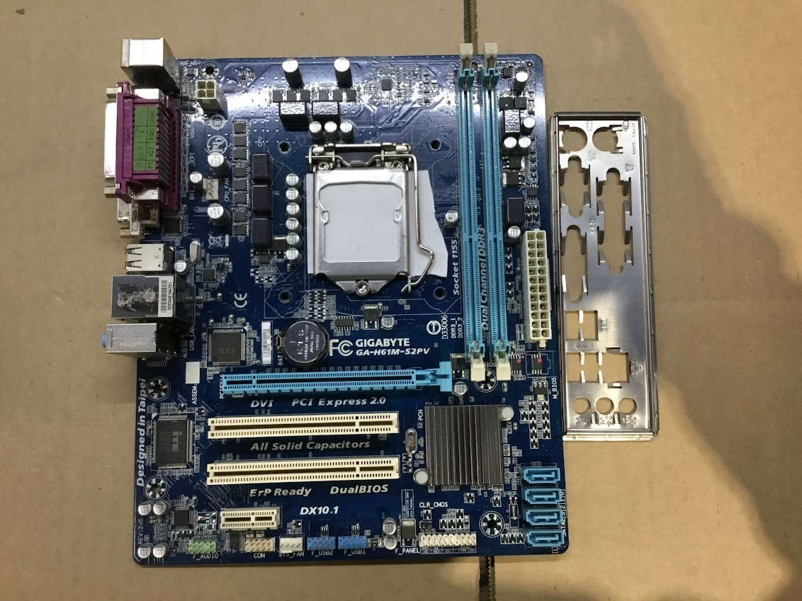 GIGABYTE GA-H61M-S2PV Motherboard micro ATX LGA 1155 DDR3 VGA DVI Intel H61