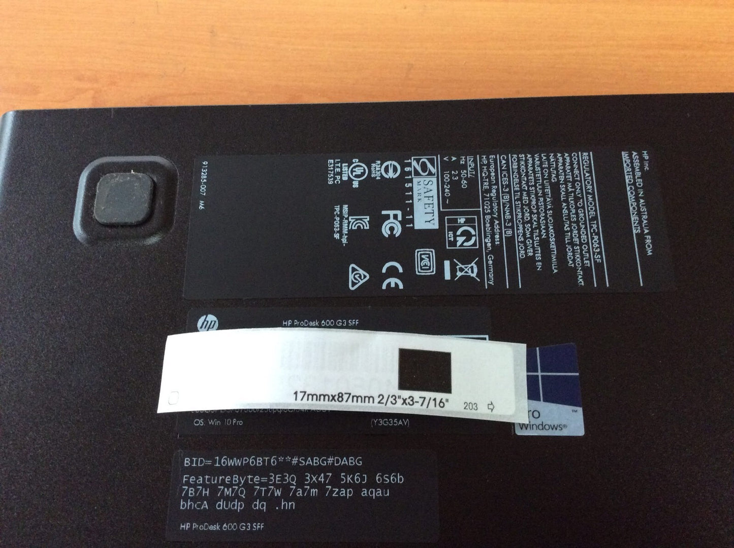 HP ProDesk 600 G3 office PC i5-7500@3.4Ghz 8GB 128Gb m2 SSD M2 DVD WIn10 Win11