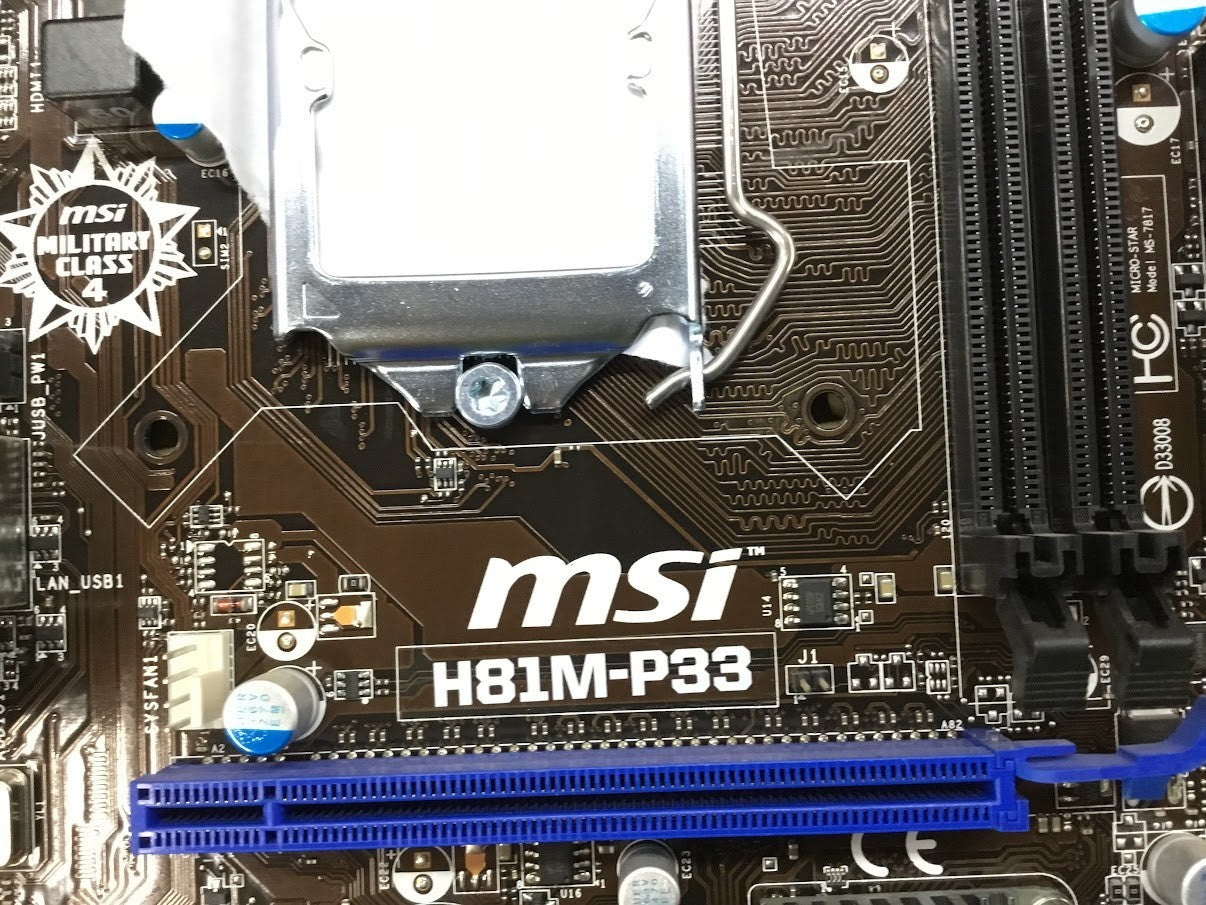 MSI H81M-P33 Motherboard m ATX LGA 1150 DDR3 VGA DVI Intel H81 Tested Au Seller