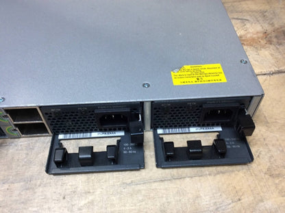 Cisco WS-C3850-48T-E 48-Port GbE Managed Switch w/ C3850-NM-4-1G and Dual PSU A-
