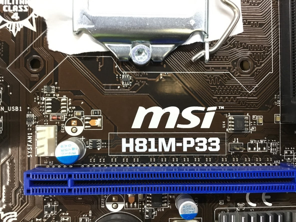 MSI H81M-P33 Motherboard microATX LGA 1150 DDR3 USB3.0 VGA DVI Intel H81 Tested