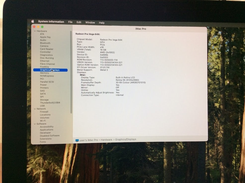 Apple iMac Pro A1862 AIO 27" Xeon W-2140B 5K Radeon Pro Vega 64X 64GB 4TBSSD A-