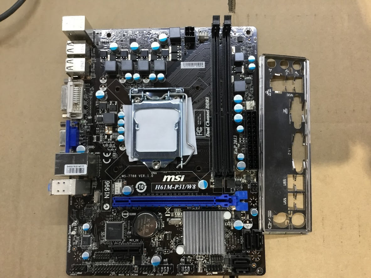 MSI H61M-P31/W8 Motherboard micro ATX LGA 1155 DDR3 VGA DVI Intel H61 Au Seller