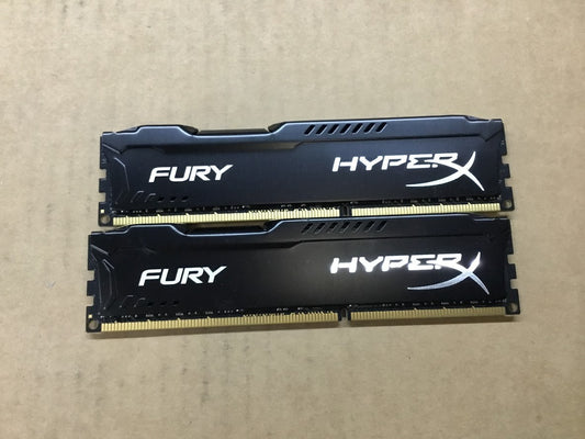 Kingston HyperX Fury DDR3 HX318C10FBK2/16 16GBRAM Desktop Memory Black Au Seller