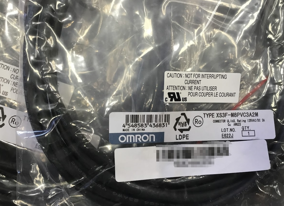Brand New XS3F-M8PVC3A2M Proximity Sensor Cable Black Au Seller