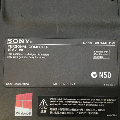 SONY E Series 14P Laptop 14" i7-3632QM 4GBRAM 500GB HDMI VGA Black Au Seller A-
