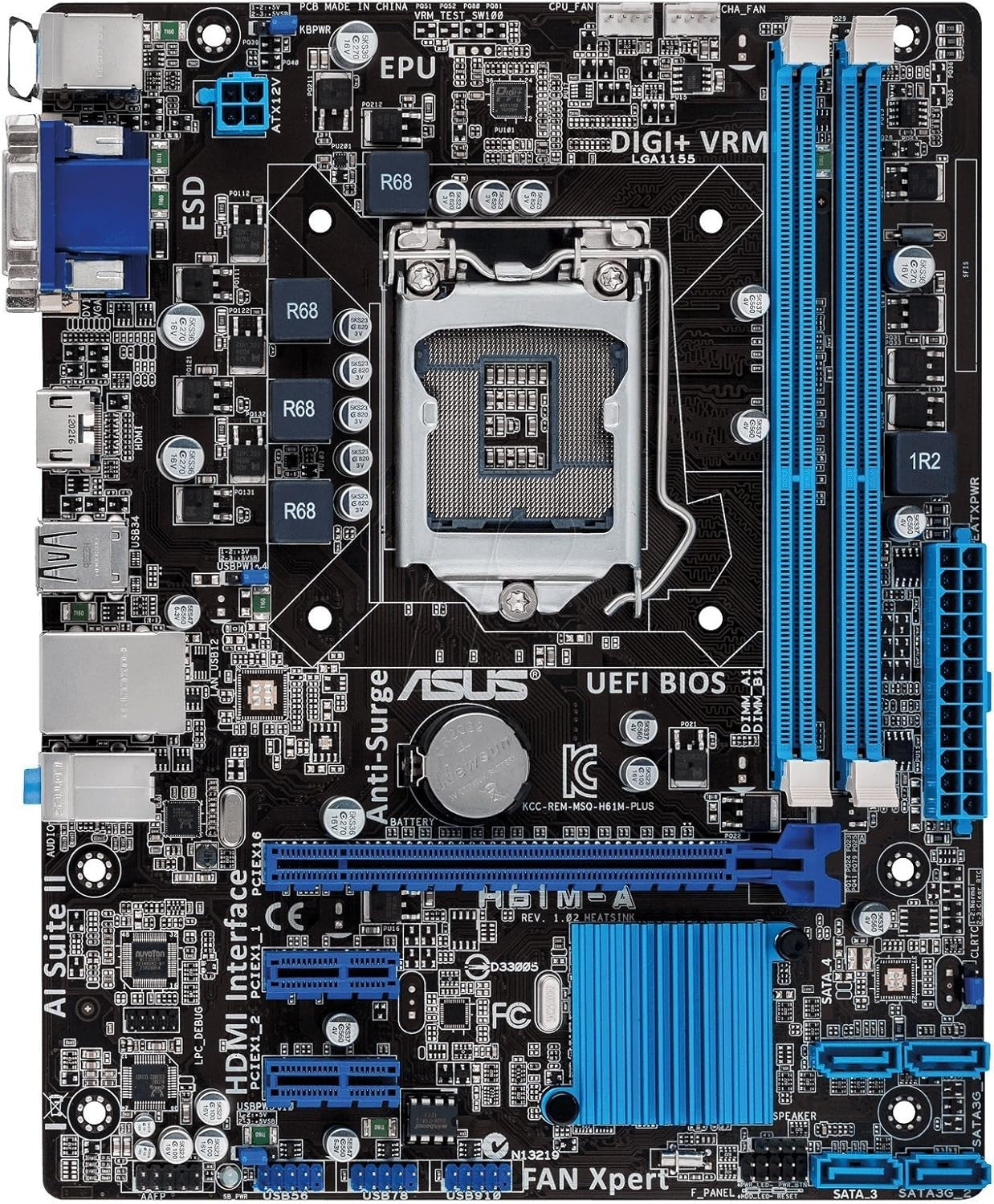 [AU Seller]ASUS H61M-A Motherboard microATX LGA 1155 DDR3 DVI VGA HDMI Intel H61