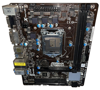 ASRock B75M-DGS Motherboard mATX DDR3 LGA 1155 VGA DVI USB3.0 Intel B75 Au Stock