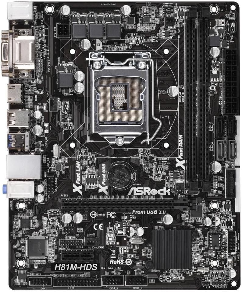 Asrock H81M-HDS Motherboard microATX LGA 1150 DVI VGA HDMI Intel H81 [AU Seller]