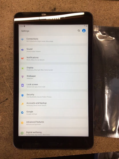 Unlocked Samsung Galaxy Tab A SM-T380 Tablet 8" 16GB Android 9 Wi-Fi  Black A-