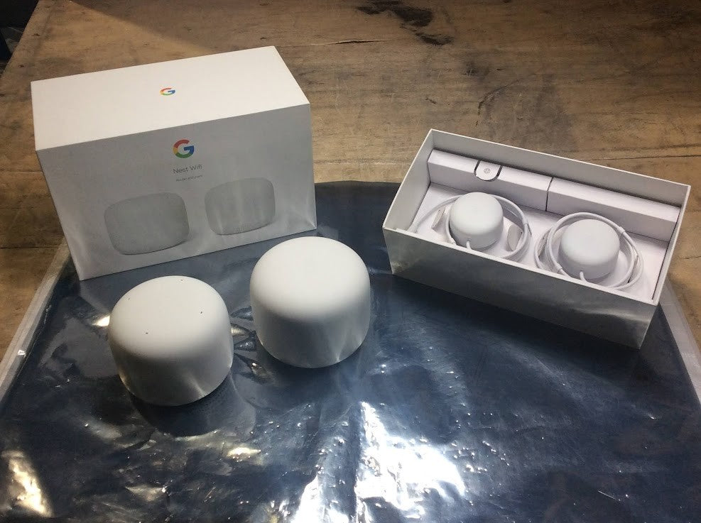 Google Nest WiFi H2D+H2E (Router and Point) Set+Box+2 x Charger [AU Seller]