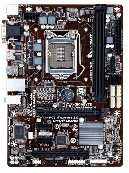 GIGABYTE GA-B85M-HD3 Motherboard miniATX DDR3 LGA 1150 HDMI VGA DVI Intel B85