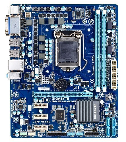GIGABYTE GA-H61M-D2-B3 Motherboard micro ATX LGA 1155 VGA DVI Intel H61 [AU]