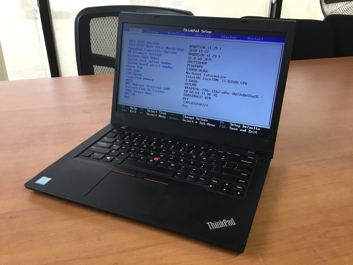 [AU] Lenovo ThinkPad L480 Laptop 14" i5-8250U 8GBRAM 256GB USB-C HDMI Win11 A-