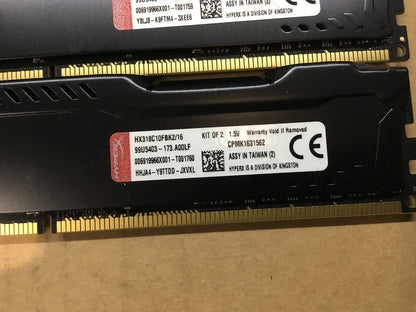 Kingston HyperX Fury DDR3 HX318C10FBK2/16 16GBRAM Desktop Memory Black Au Seller