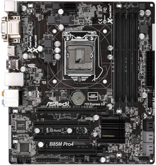 Asrock B85M Pro4 Motherboard microATX DDR3 LGA 1150 VGA DVI HDMI Intel B85 [AU]