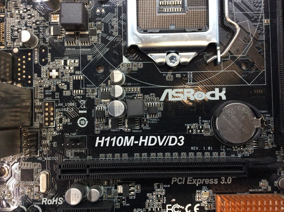 Asrock H110M-HDV/D3 Motherboard microATX LGA 1151 VGA DVI HDMI Intel H110 [AU]