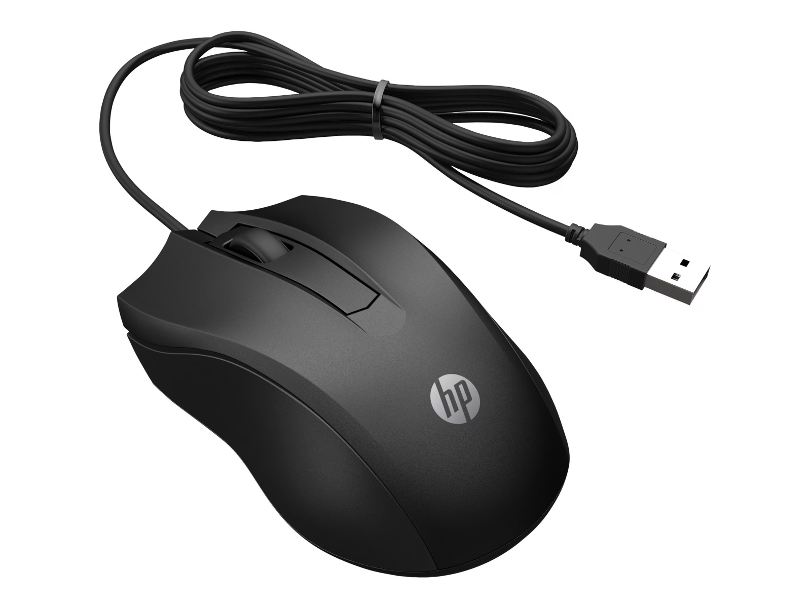 HP Wired Mouse 105 HSA-A016M Optical USB Wheel Scroll Black Tested Au Seller
