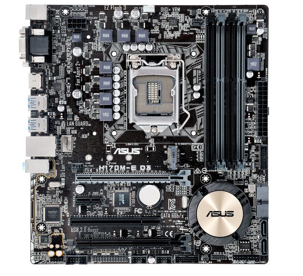 ASUS H170M-E D3 Motherboard microATX DDR3 LGA 1151 HDMI VGA DVI Intel H170 [AU]
