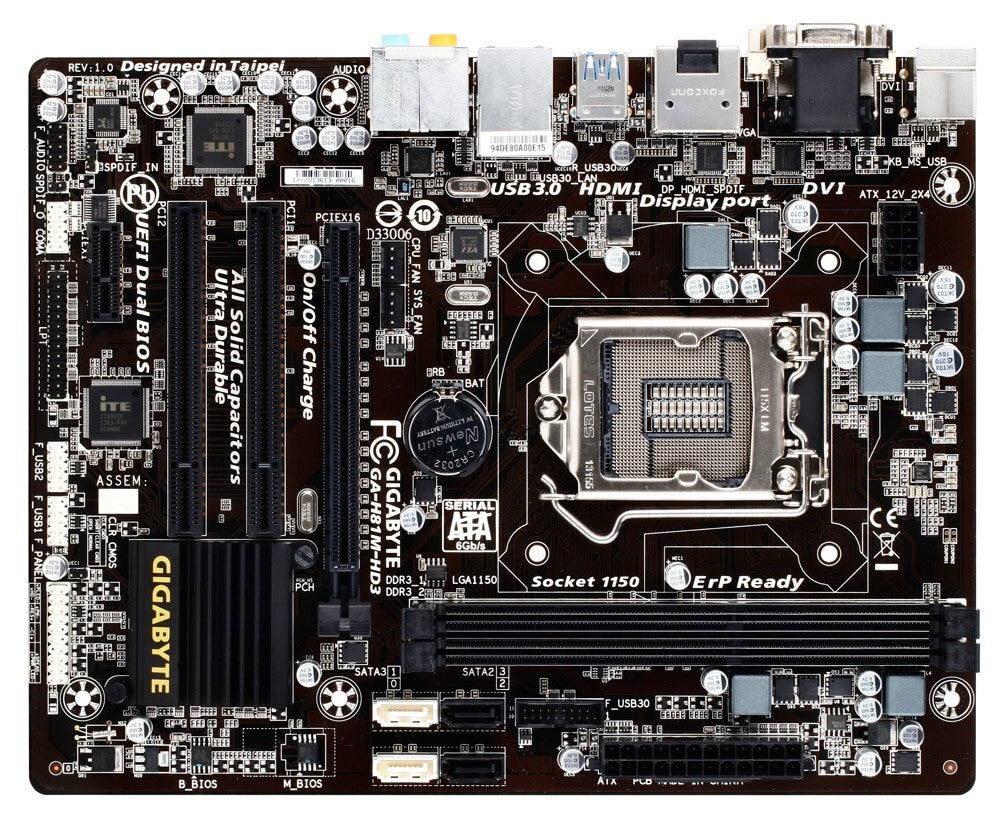 GIGABYTE GA-H81M-HD3 Motherboard mATX DDR3 LGA 1150 DVI VGA HDMI DP Intel H81